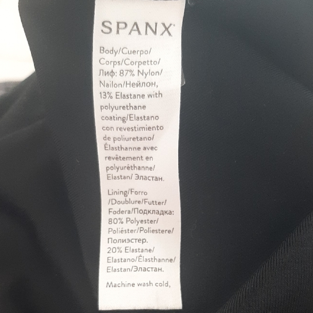 SPANX🖤FAUX LEATHER MOTO BLACK Shiny Black Leggings (STYLE 20136R) SIZE LARGE - Picture 7 of 9